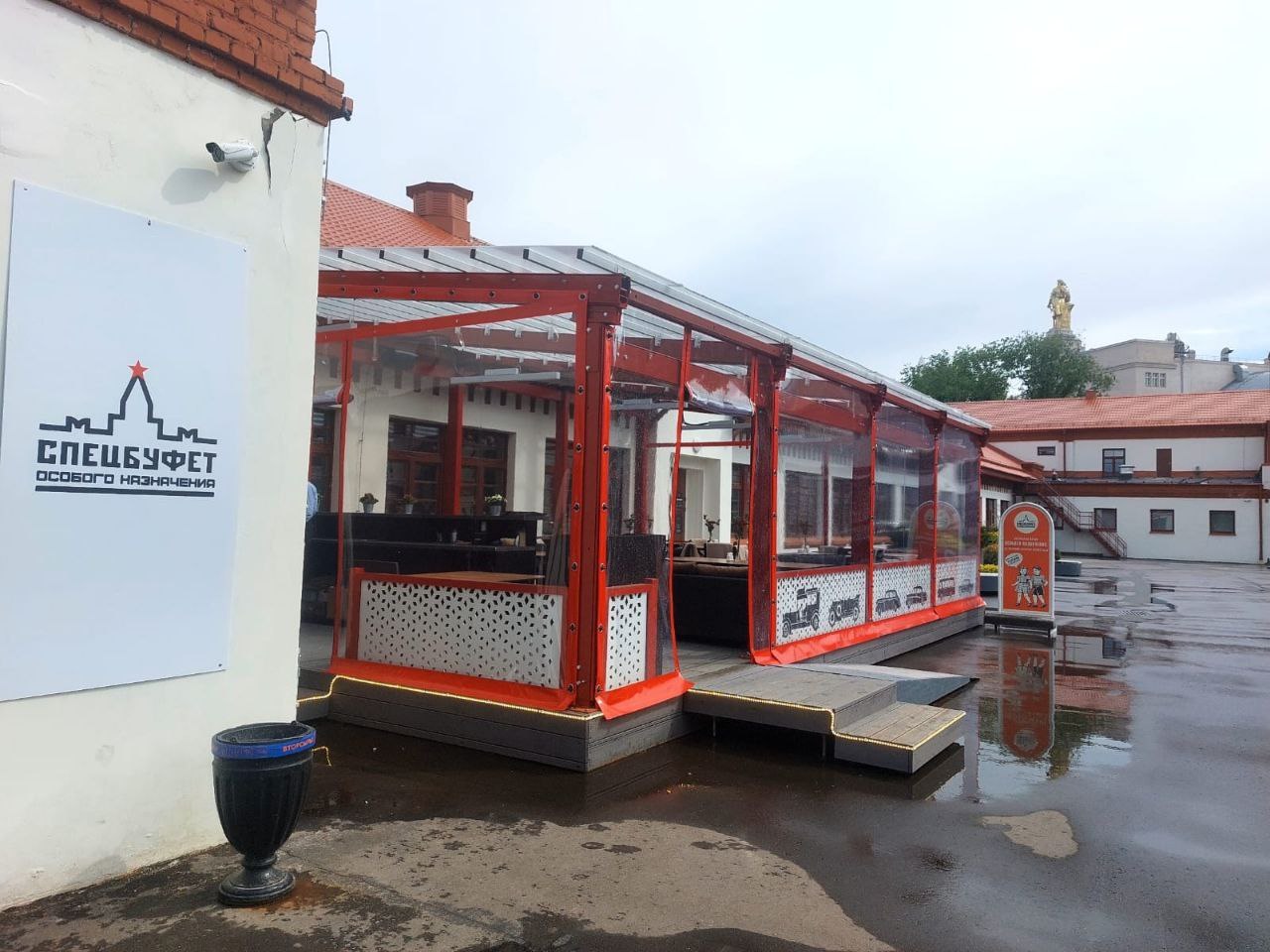 ПВХ шторы для летней террасы кафе в Нововоронеже